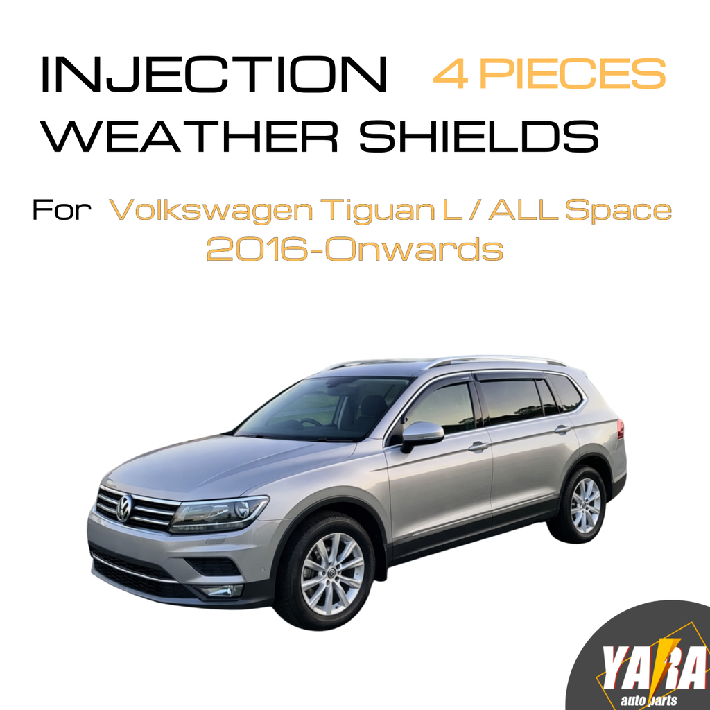 Stainless Premium Weathershields for VW Tiguan L / Allspace 2016–Onwards | 4PCS Weather Shields Window Visors