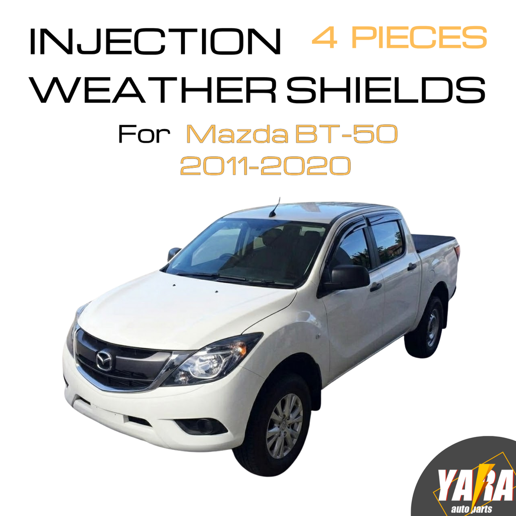Injection Weather Shields Window Visors for Mazda BT-50 Dual Cab 2011–2020 Tinted 4pcs