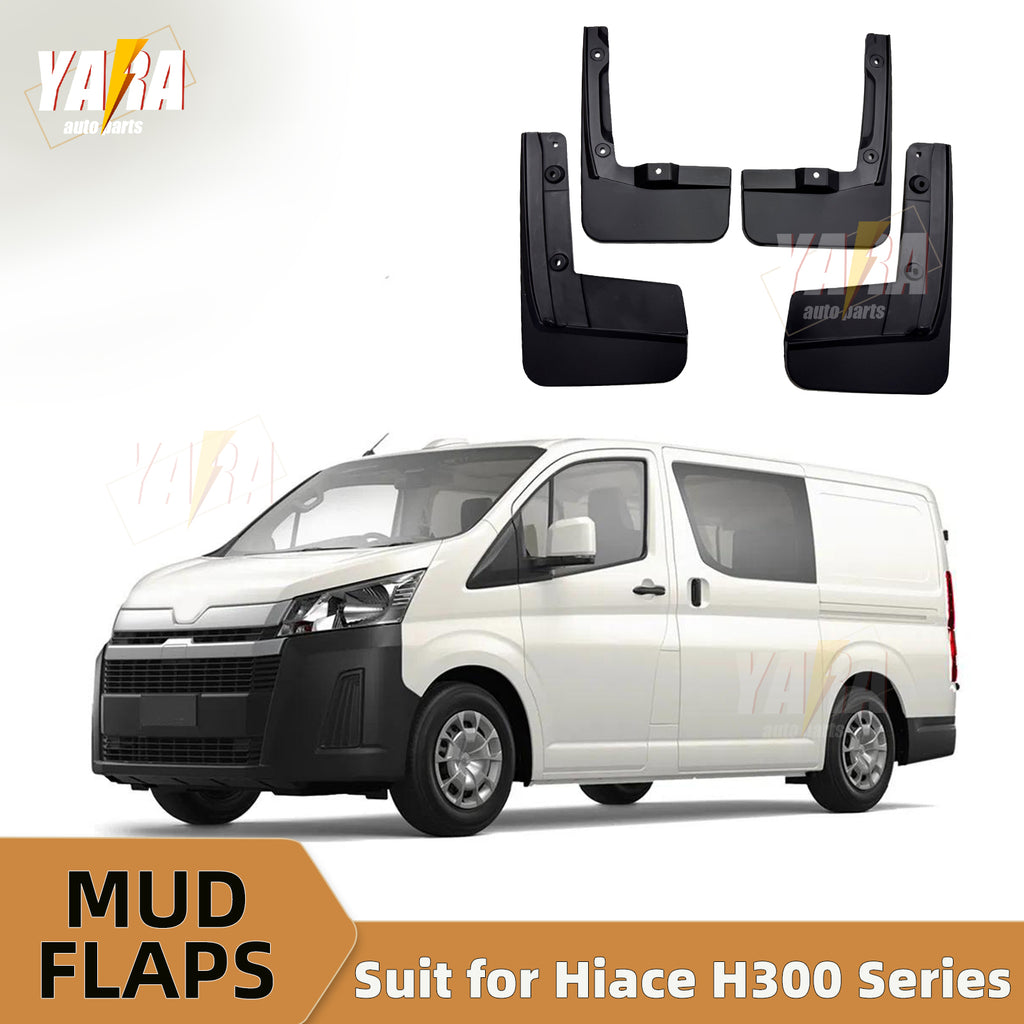 4Pcs Commercial Mud Flaps Splash Guards for Toyota Hiace H300 Series (2019-Present) Van Bus – Custom Fit Set