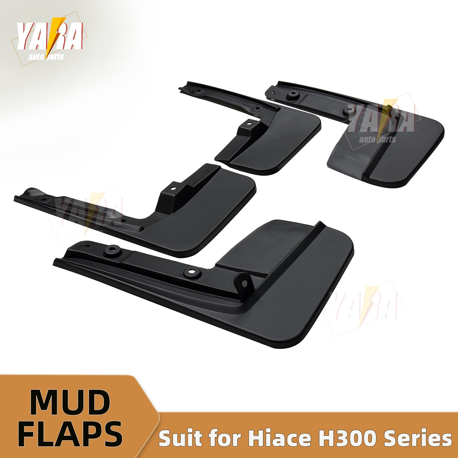 4Pcs Commercial Mud Flaps Splash Guards for Toyota Hiace H300 Series (2019-Present) Van Bus – Custom Fit Set