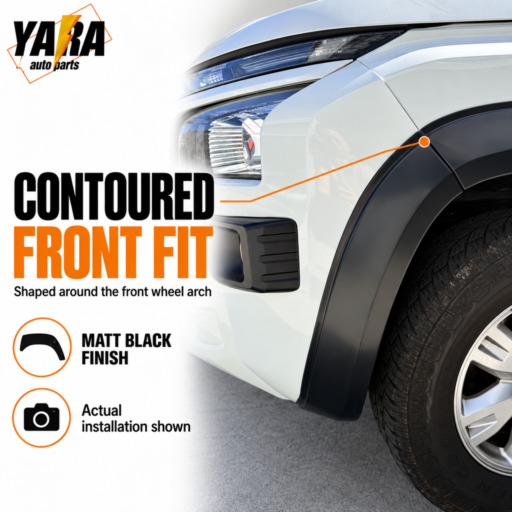 40mm Matte Black Fender Flares For Mitsubishi Triton MV 2024+ 6PCS