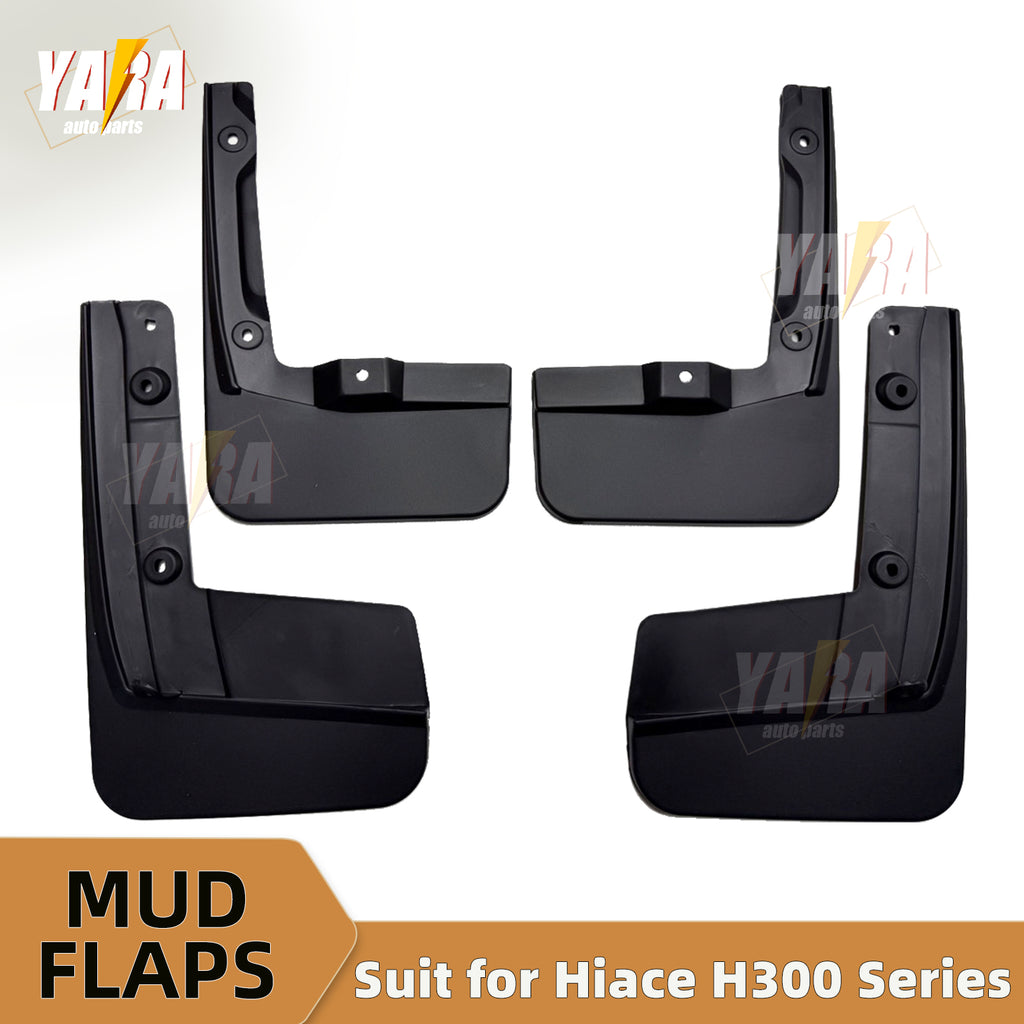 4Pcs Commercial Mud Flaps Splash Guards for Toyota Hiace H300 Series (2019-Present) Van Bus – Custom Fit Set