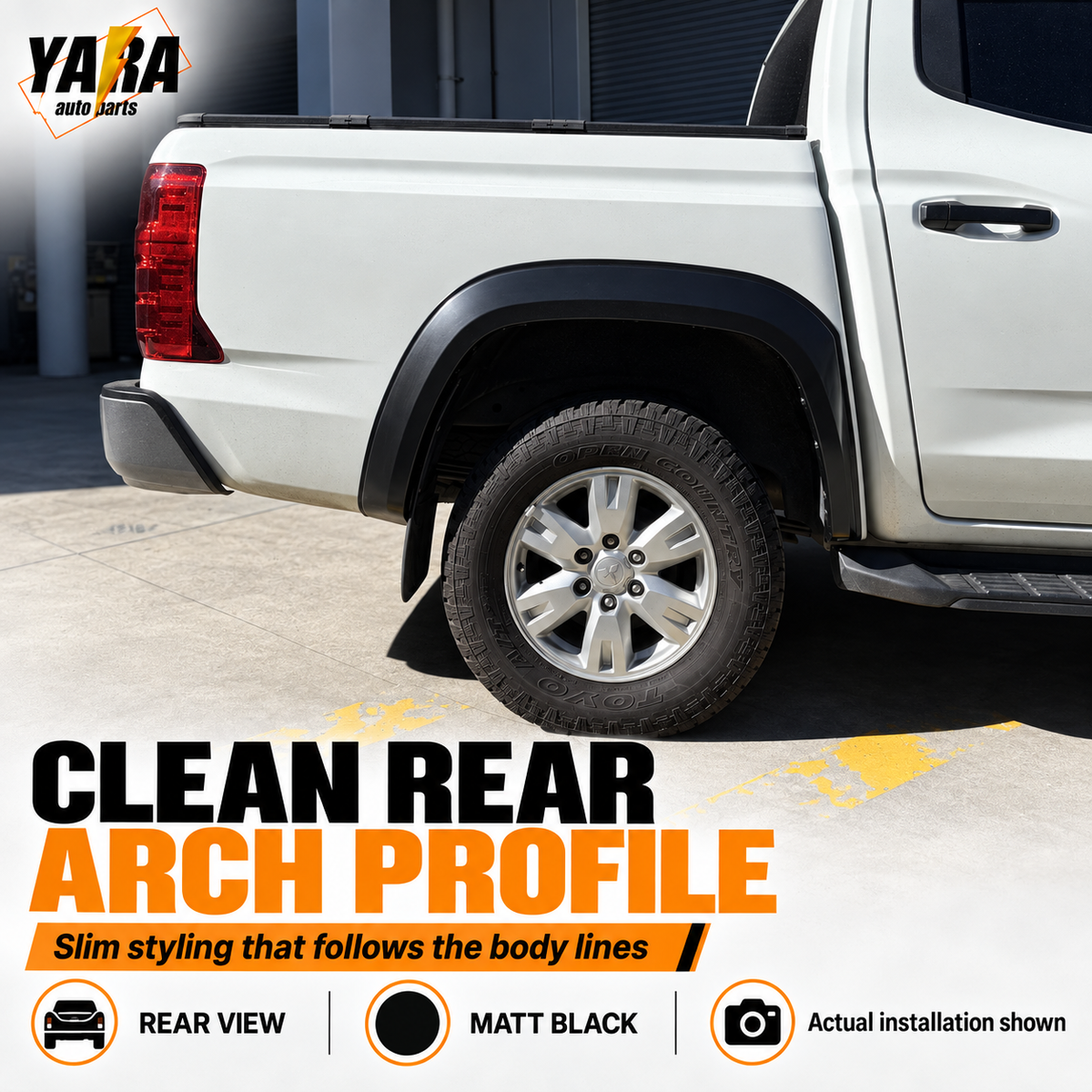 40mm Matte Black Fender Flares For Mitsubishi Triton MV 2024+ 6PCS