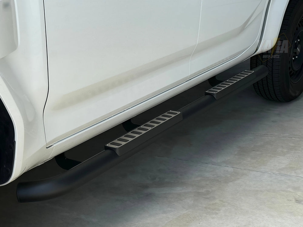 Heavy Duty Tubular Steel Side Steps for Kia Tasman (2025+) - Matte Black