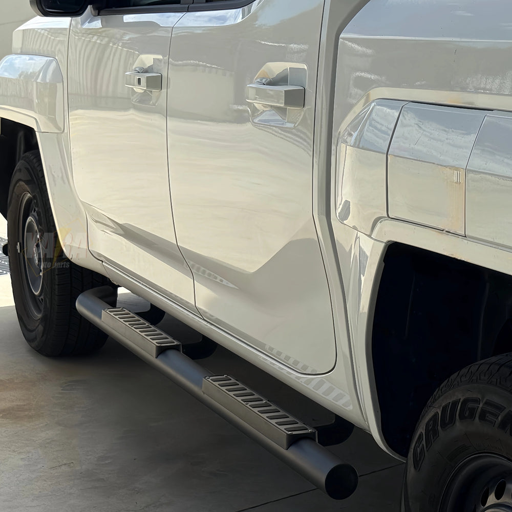 Heavy Duty Tubular Steel Side Steps for Kia Tasman (2025+) - Matte Black