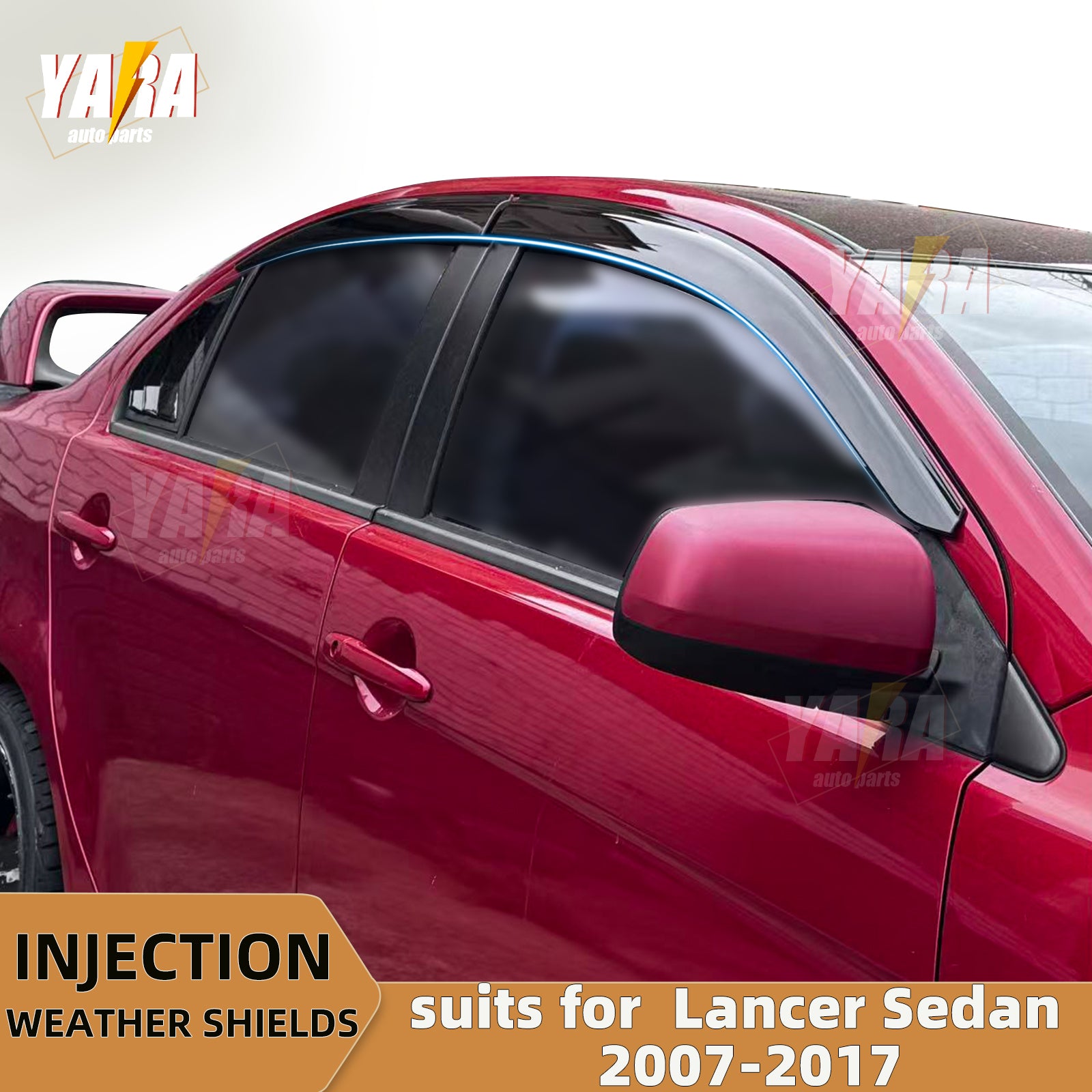 Injection Weather Shields Weathershields Suitable for Mitsubishi Lancer CJ 2007+