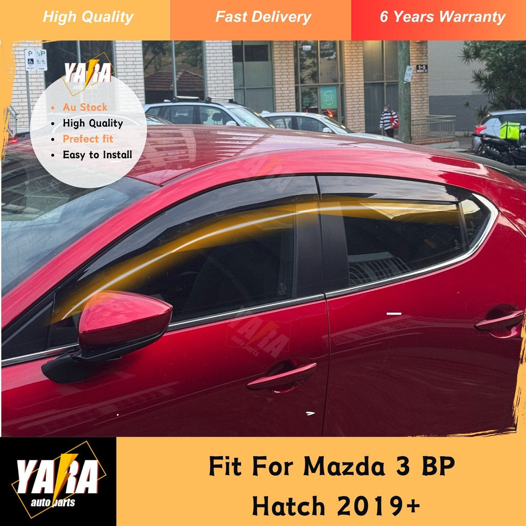 Luxury WeatherShields 4pcs  weather shields for Mazda 3 BP Hatch 2019-Onwards