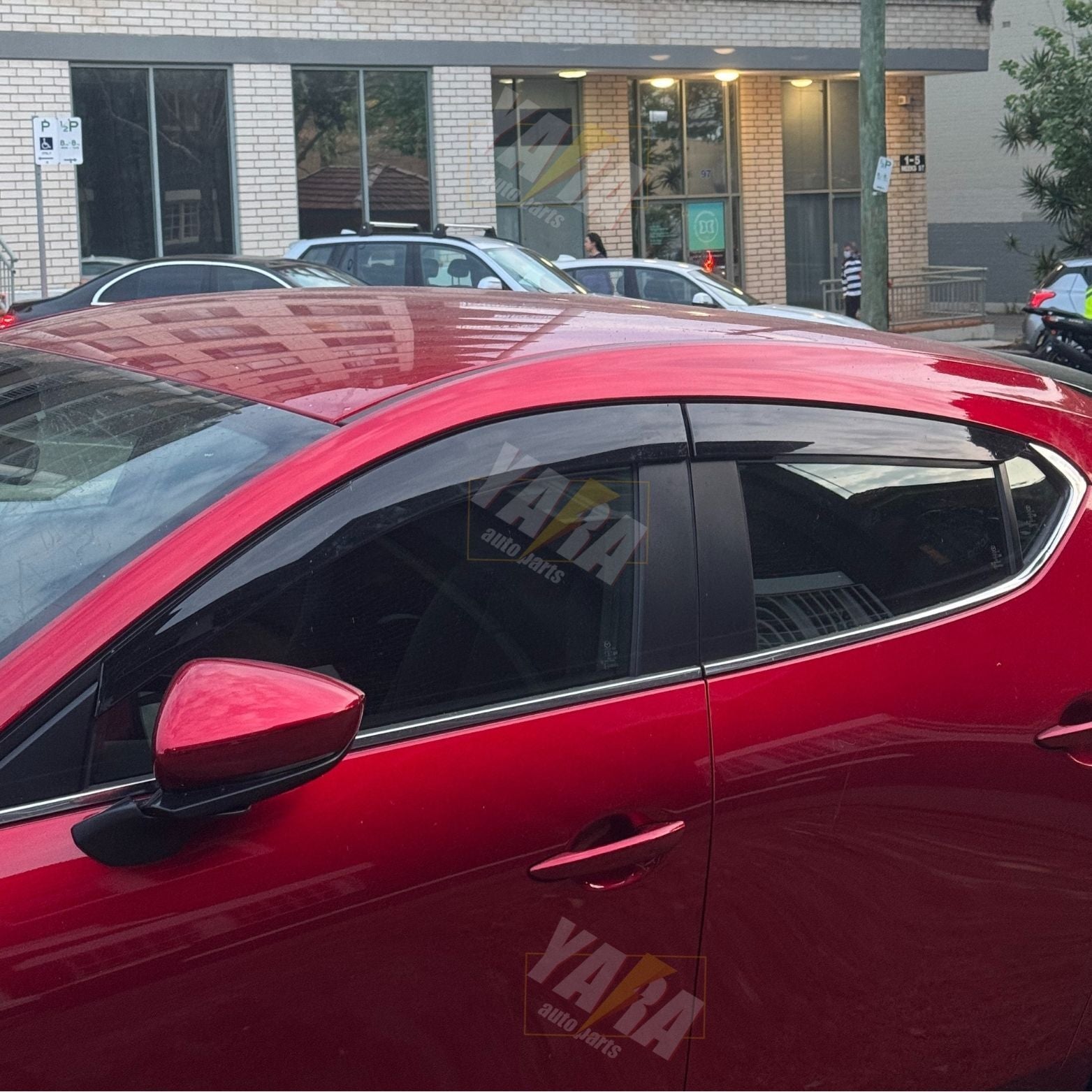 Luxury WeatherShields 4pcs  weather shields for Mazda 3 BP Hatch 2019-Onwards