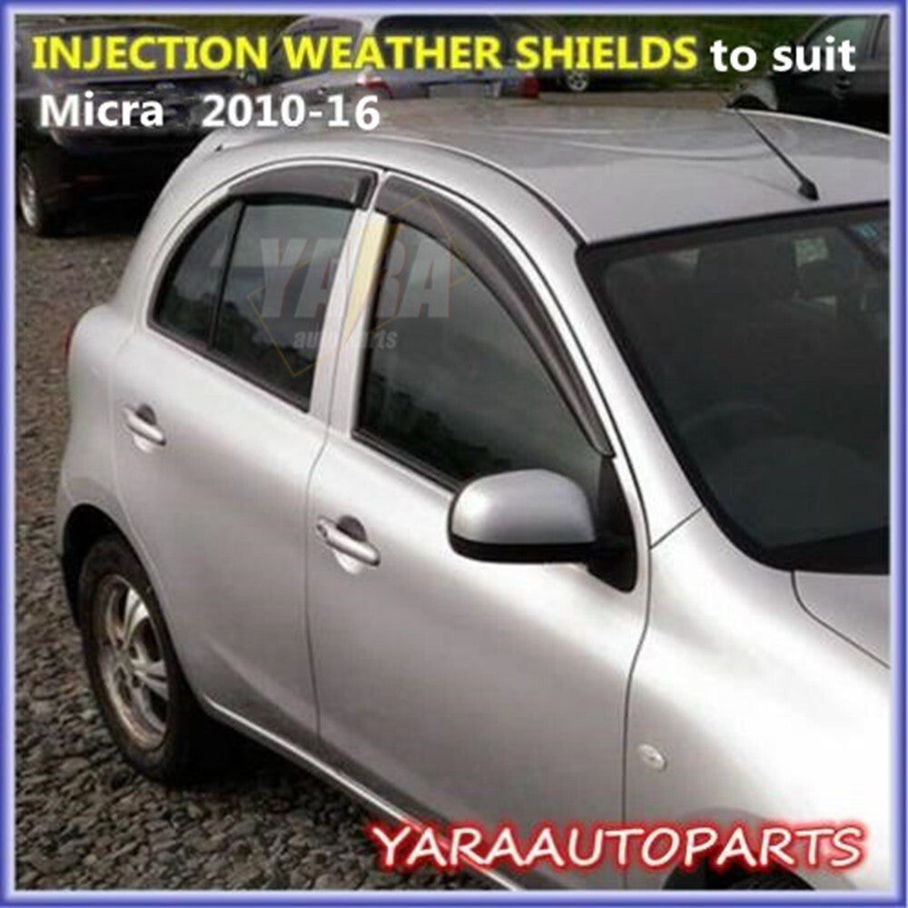 Premium Weather Shields  Weathershields for Nissan Micra 2010-16 (K13)