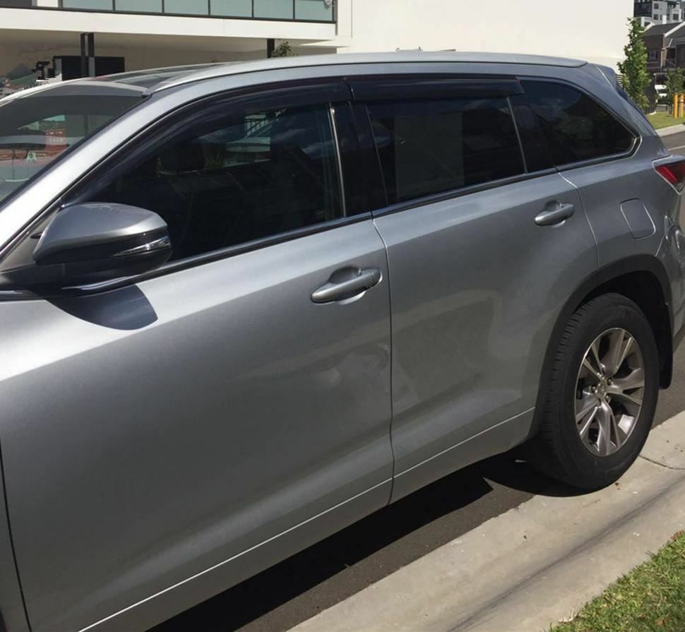 Premium Weather Shields Window Visors suitable for Kluger 2014-2018 4pcs