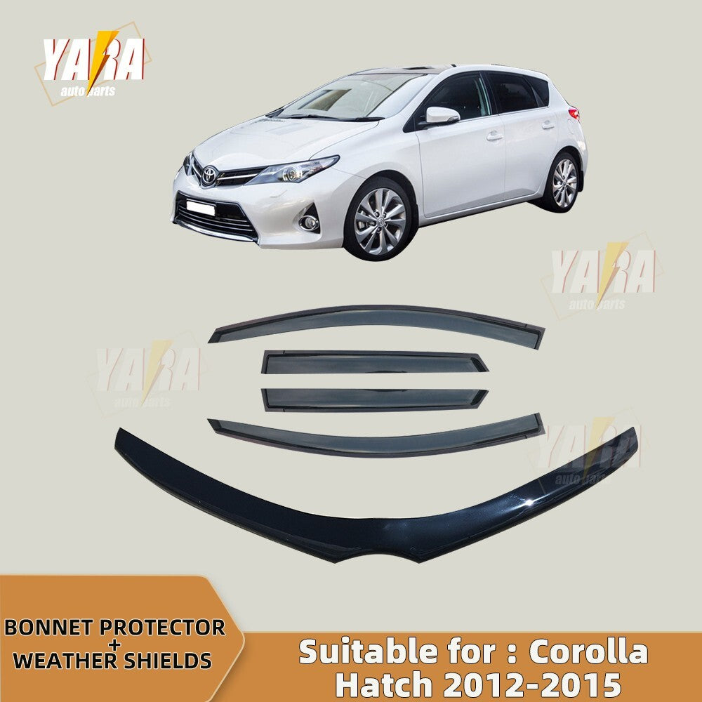 Bonnet Protector and Weathershields Suitable for Corolla Hatchback 2012-2015