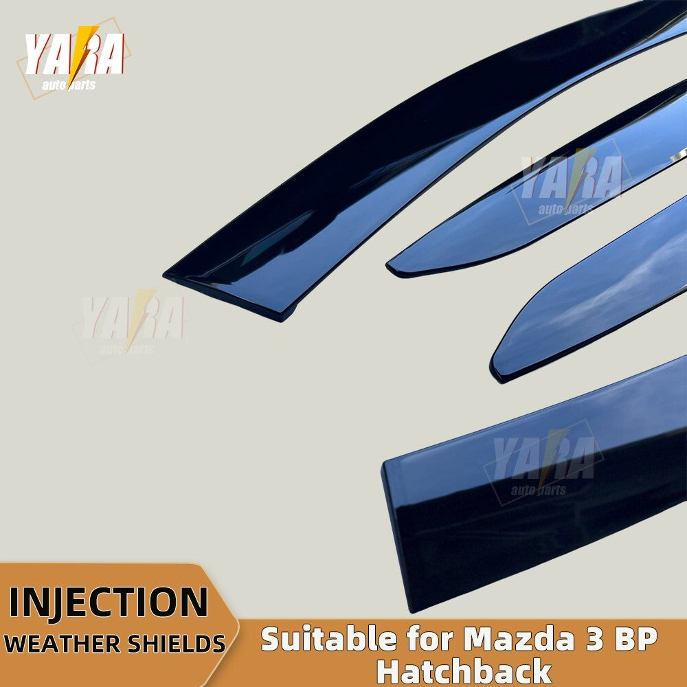 Luxury WeatherShields 4pcs  weather shields for Mazda 3 BP Hatch 2019-Onwards