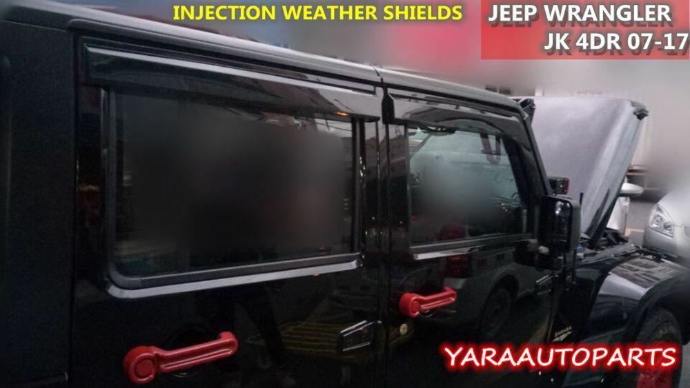QUALITY Weather shields Weathershields Window Visors JEEP Wrangler JK 4DR 07-18