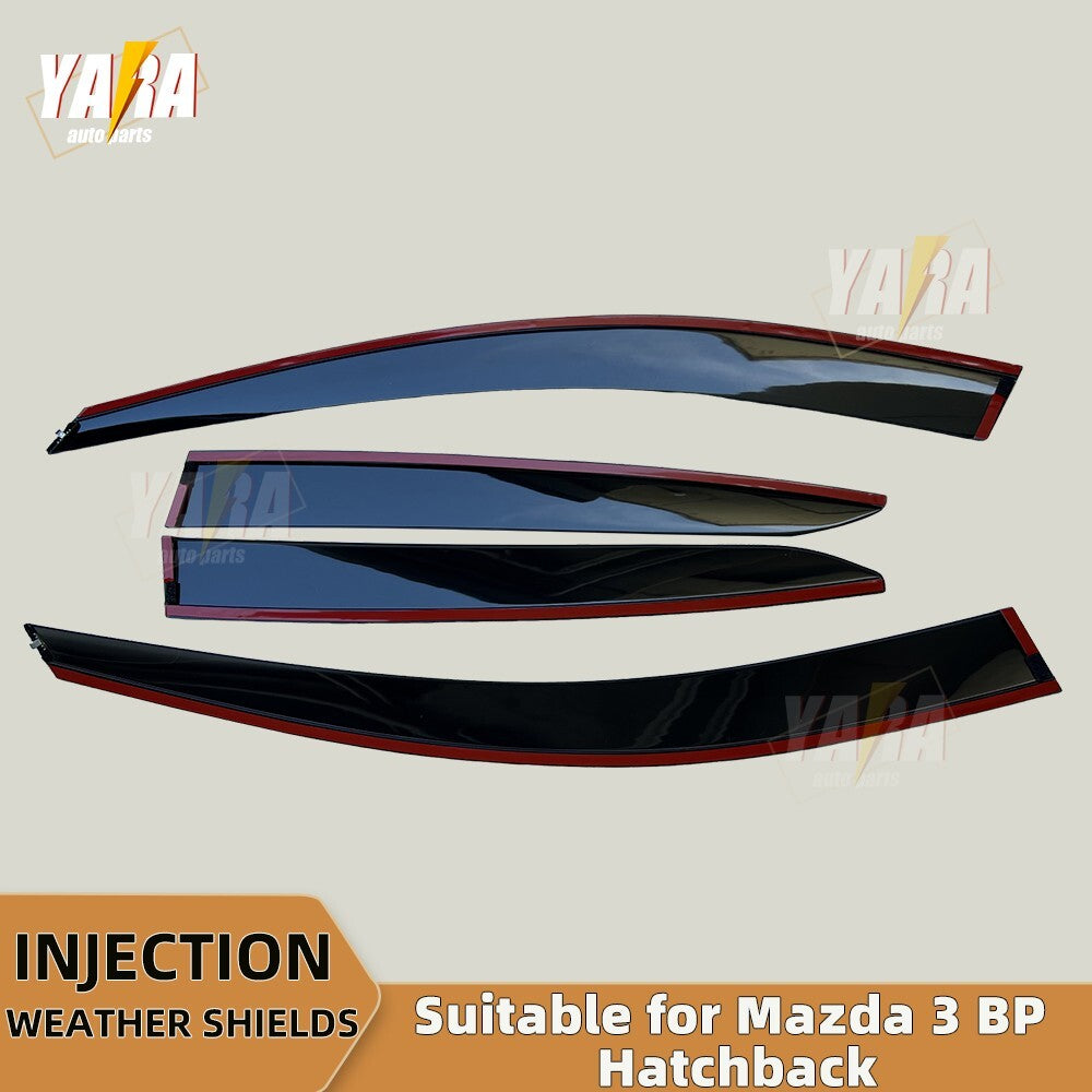Luxury WeatherShields 4pcs  weather shields for Mazda 3 BP Hatch 2019-Onwards