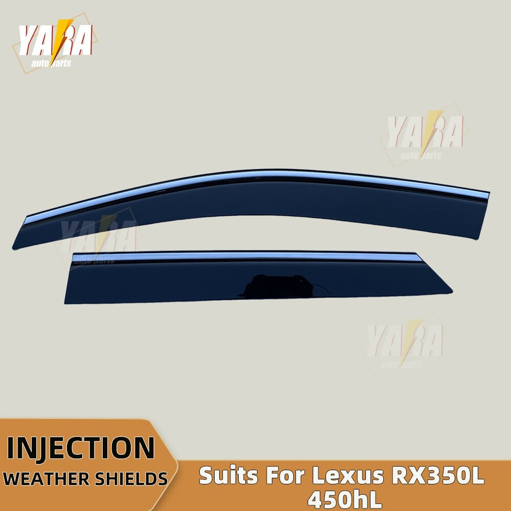 Weathershields with Stainless steel trims For Lexus RX350L 450hL 2018-2024 Long Wheelbase 7-Seater