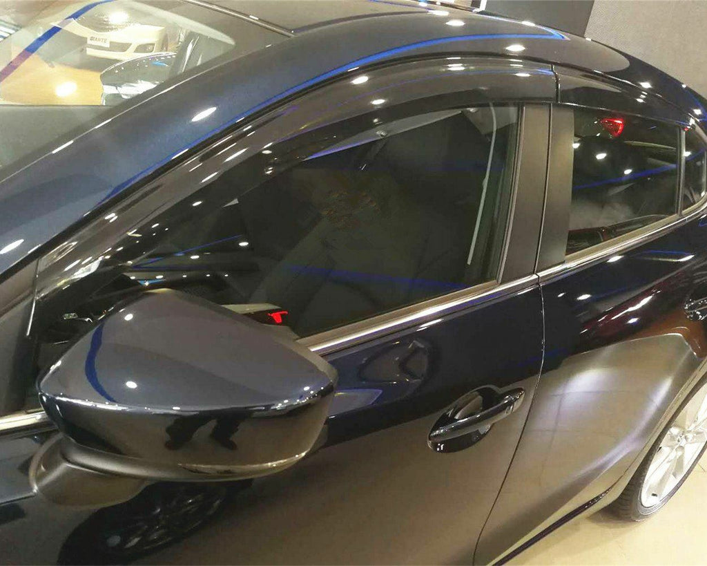 Premium Weather Shields Window Visors for Mazda 3 hatch June 2013-2018