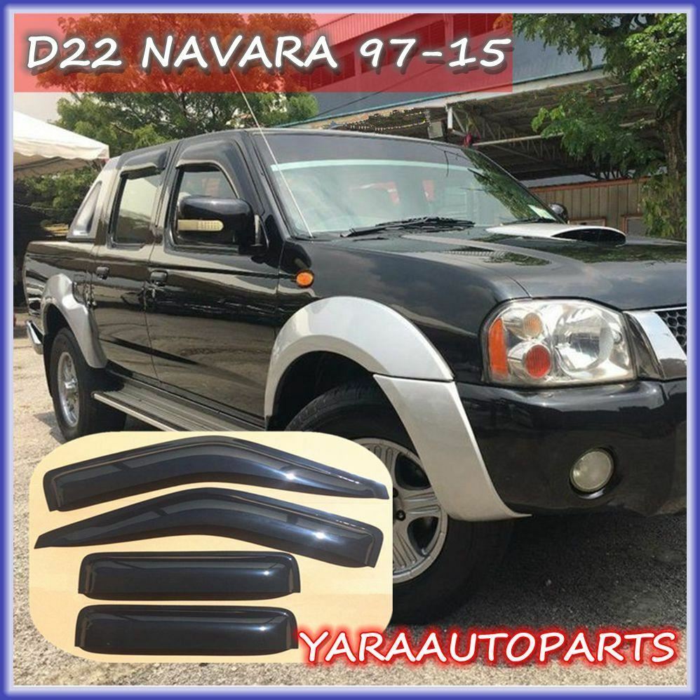Premium Weather Shields Window Visors  suits for D22 Navara  97-15 Dual Cab 4pcs