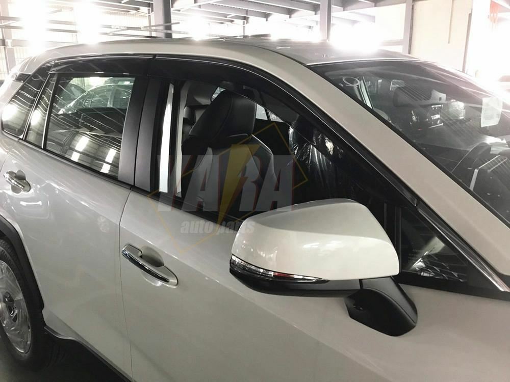 PREMIUM Weather Shields with Stainless Steel suitable for Rav4 2019-2022 tinted