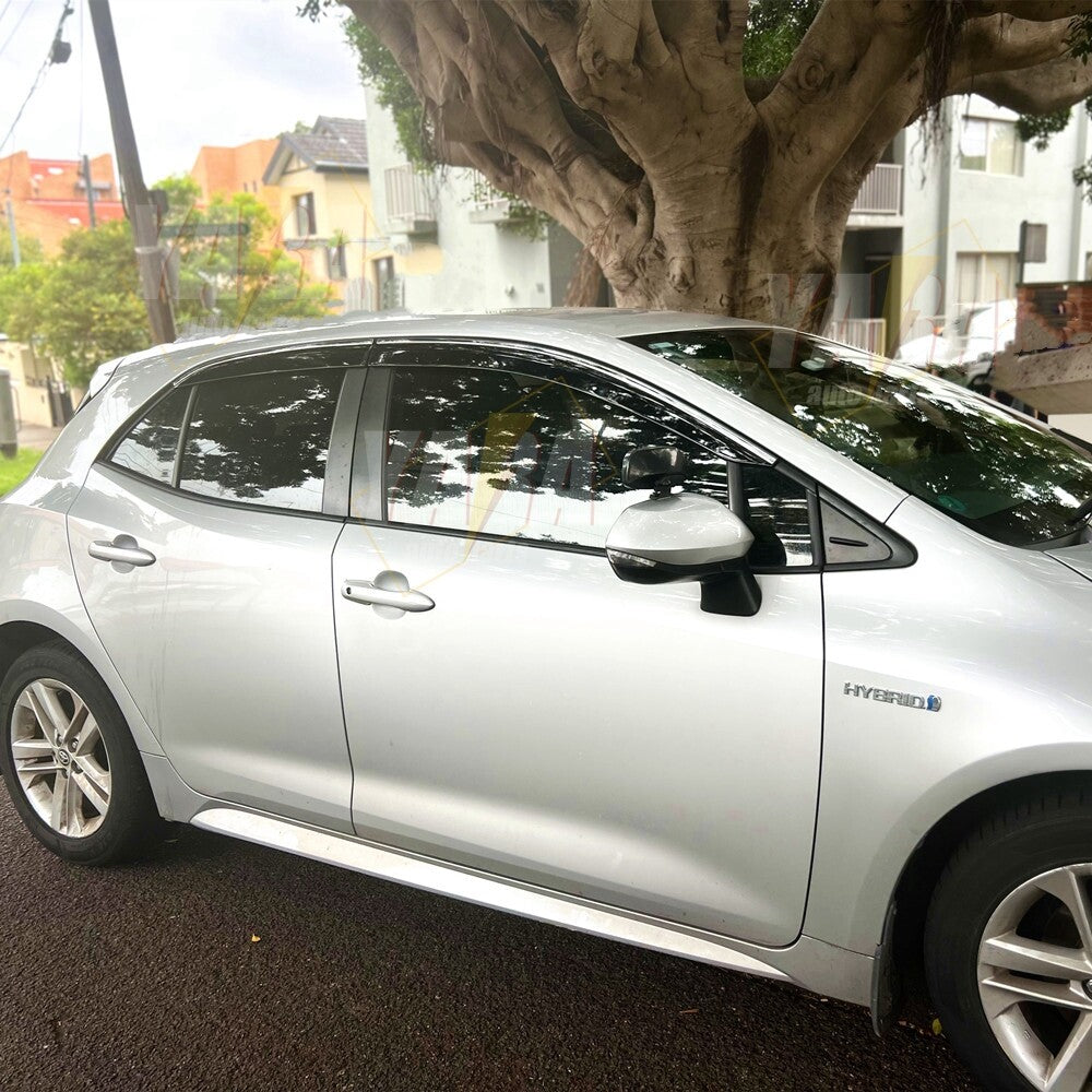 Injection Weather shields for Toyota Corolla Hatchback 2019+ 3D Stainless trims