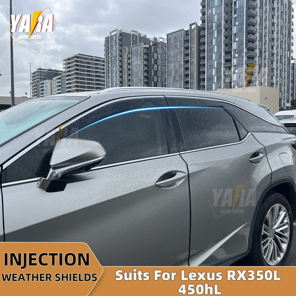 Weathershields with Stainless steel trims For Lexus RX350L 450hL 2018-2024 Long Wheelbase 7-Seater