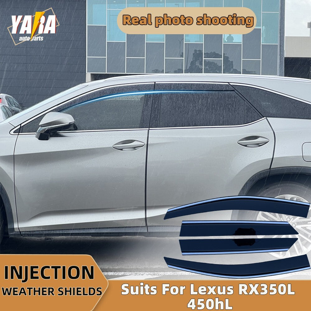 Weathershields with Stainless steel trims For Lexus RX350L 450hL 2018-2024 Long Wheelbase 7-Seater