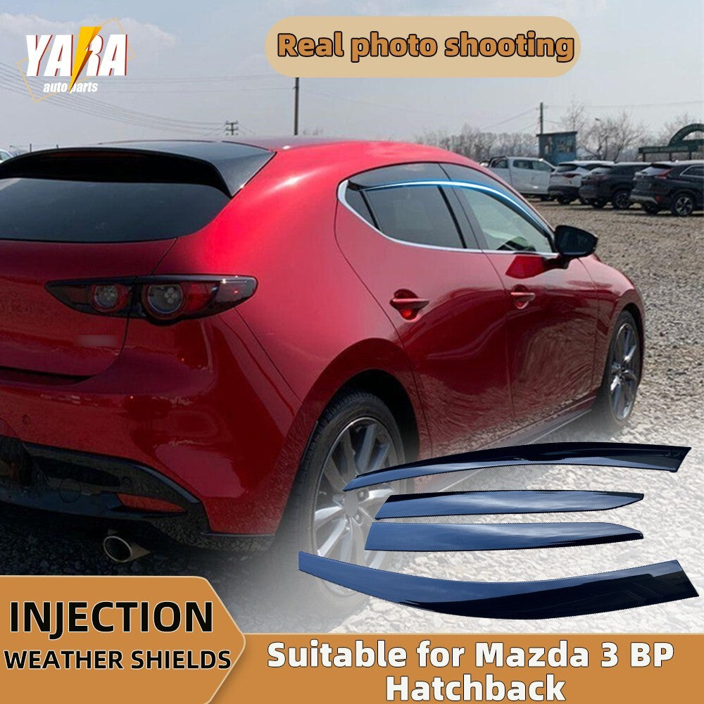 Luxury WeatherShields 4pcs  weather shields for Mazda 3 BP Hatch 2019-Onwards