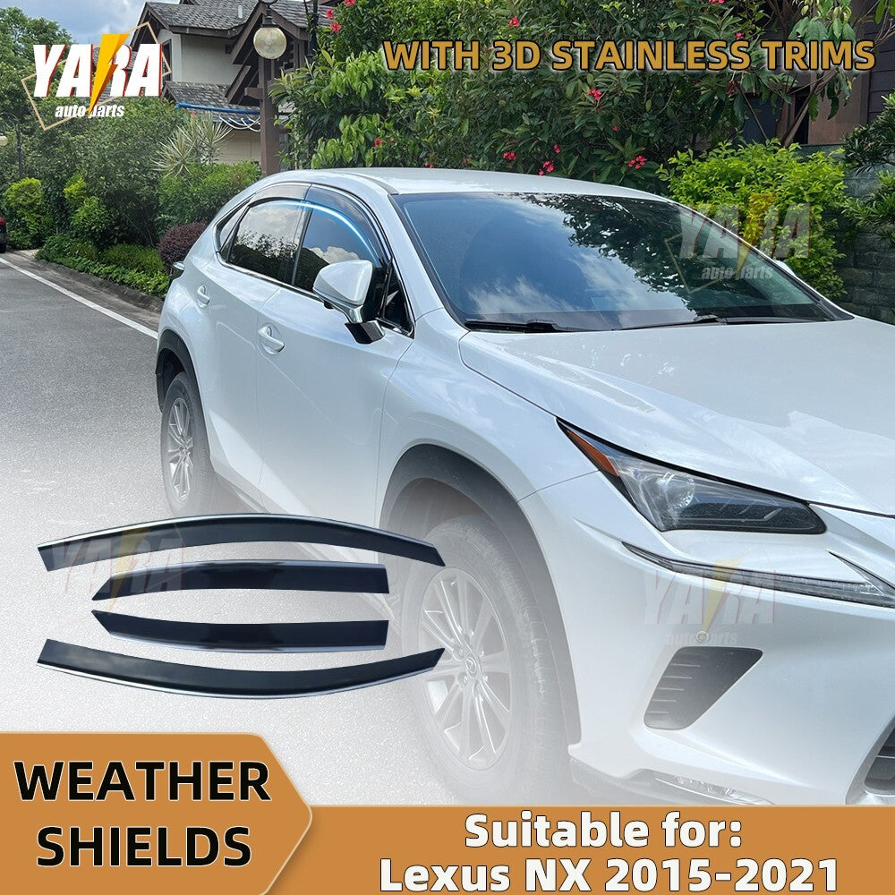 WeatheShields Weather shields suitable for Lexus Nx200t/Nx300h 2015-2021 tinted