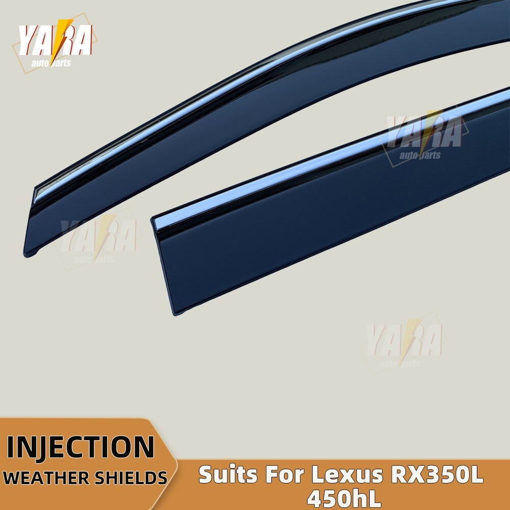 Weathershields with Stainless steel trims For Lexus RX350L 450hL 2018-2024 Long Wheelbase 7-Seater