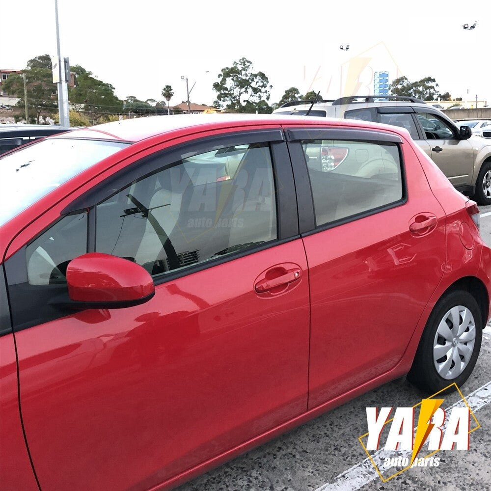 Weather shields Window visors Suitable for Yaris Hatchback 2011-2018 Tinted 4pcs