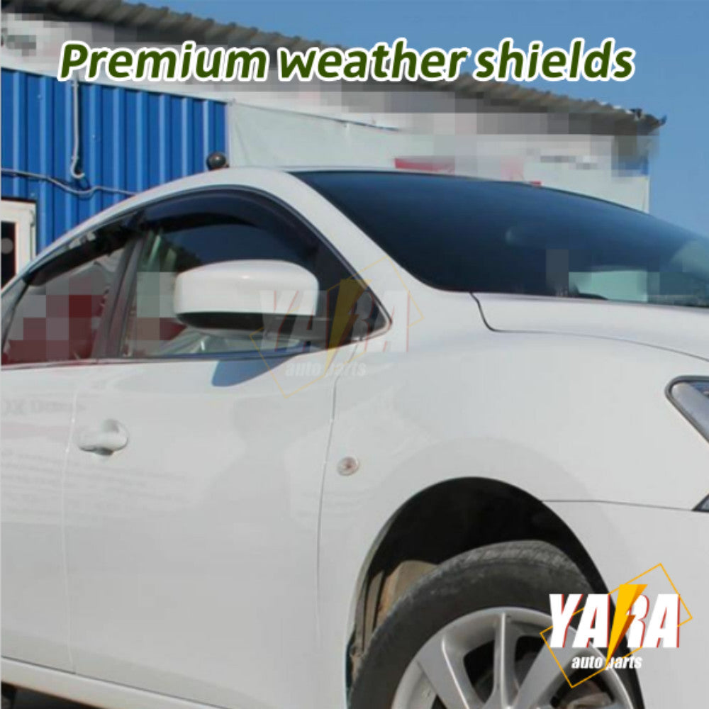 Injection Weathershields Window Visors suitable for Pulsar Sedan 2012-2017 tint