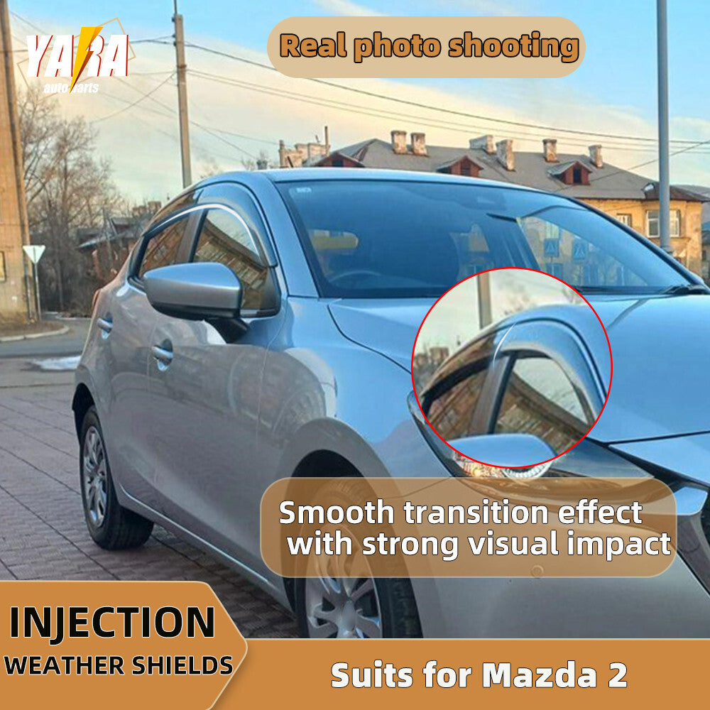 Injection Weather Shields Weathershields for Mazda 2 DJ Hatchback 2014-Onwards