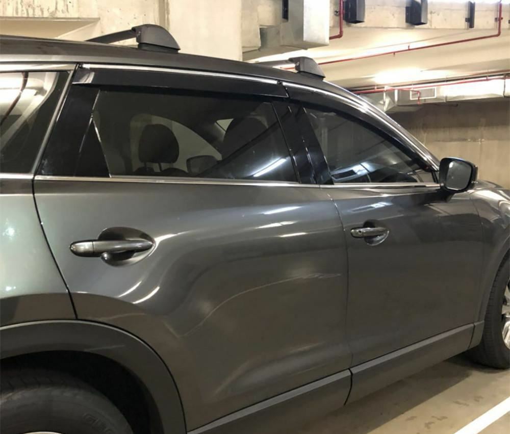 Weathershields  Window visors with chrome moulding suit for Mazda CX-9 2017-2022