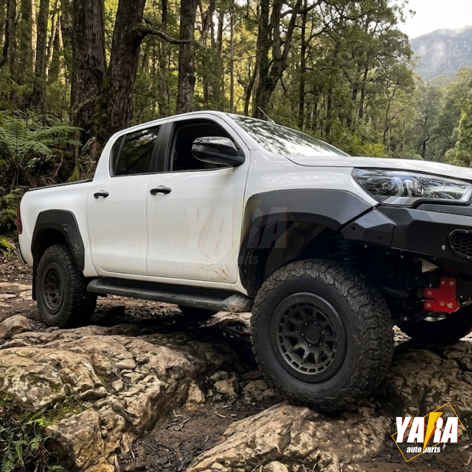 GR Style Fender Flares For Toyota Hilux N80 SR SR5 2021–2025 6PCS Matte Black