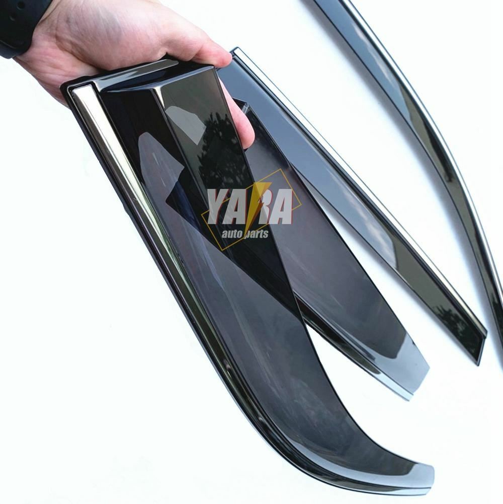 PREMIUM Weather Shields with Stainless Steel suitable for Rav4 2019-2022 tinted