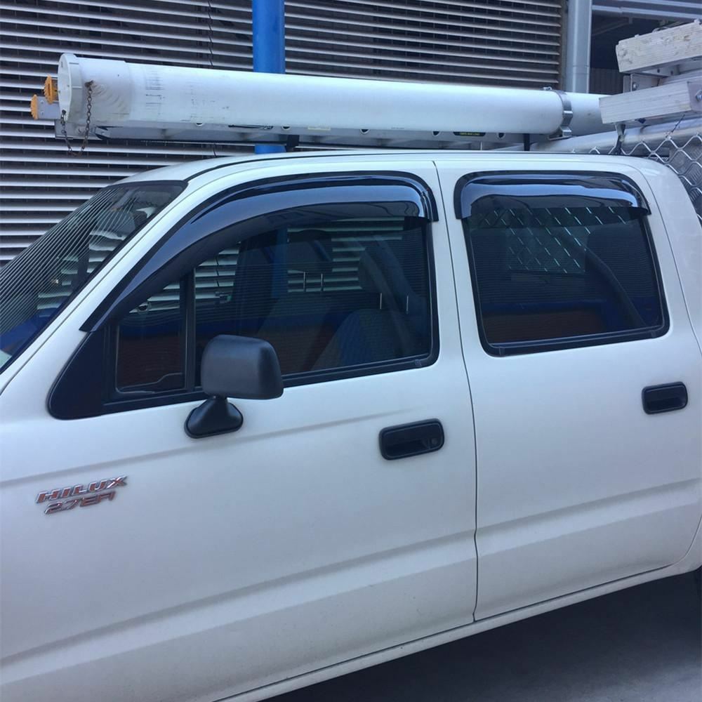 Premium Weather Shields Window Visors Suits for Hilux Dual Cab UTE 97-05 4pcs