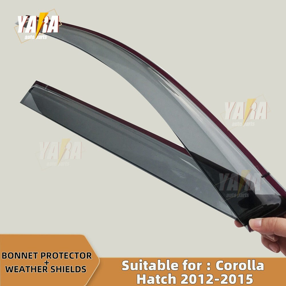 Bonnet Protector and Weathershields Suitable for Corolla Hatchback 2012-2015