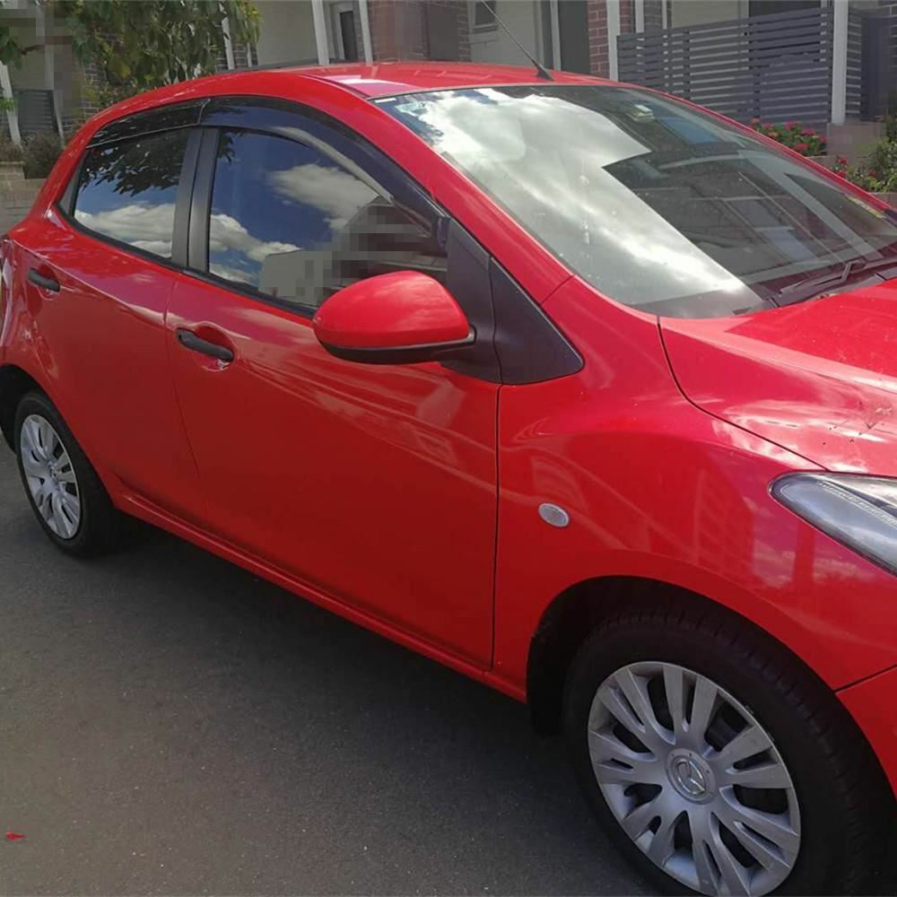 QUALITY INJECTION WEATHER SHIELDS WINDOW VISORS MAZDA 2 Hatch DE 07-14