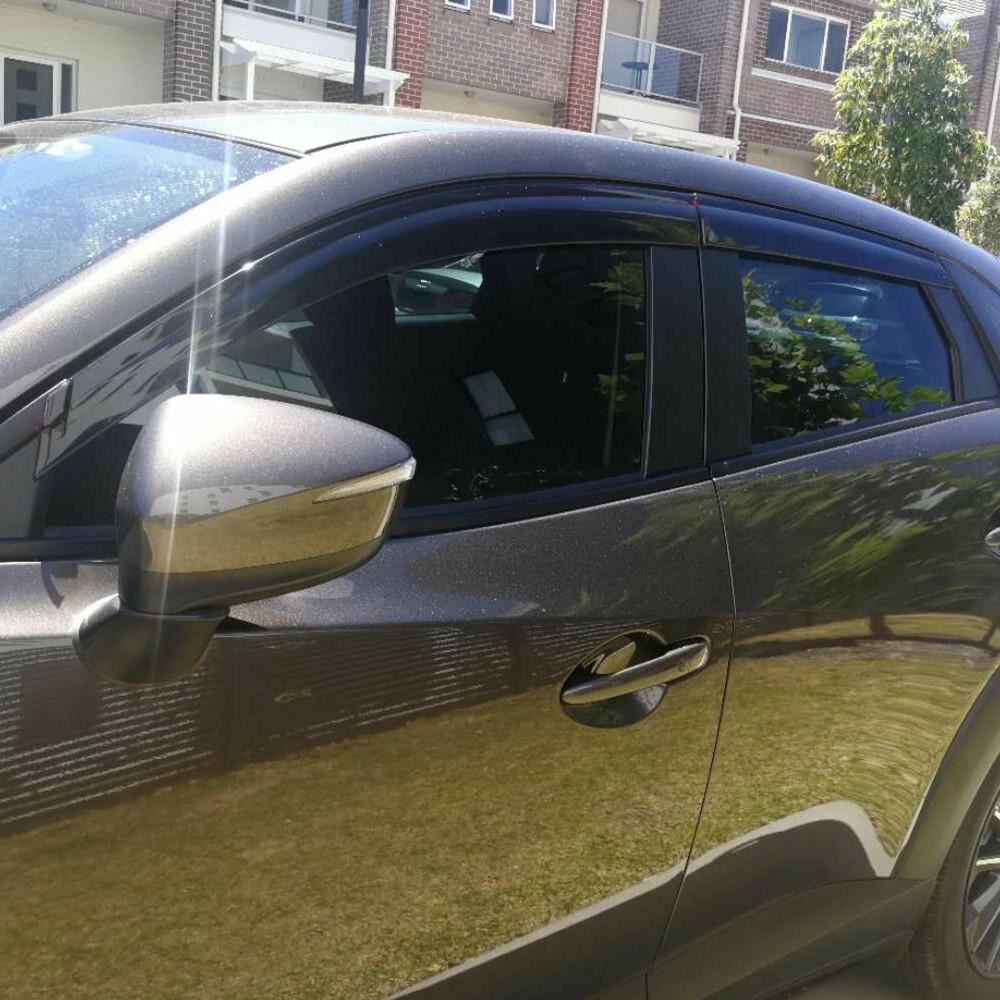 Weather shields Weathershield suitable for Mazda CX-3 CX3 2015-2025 tinted 4pcs