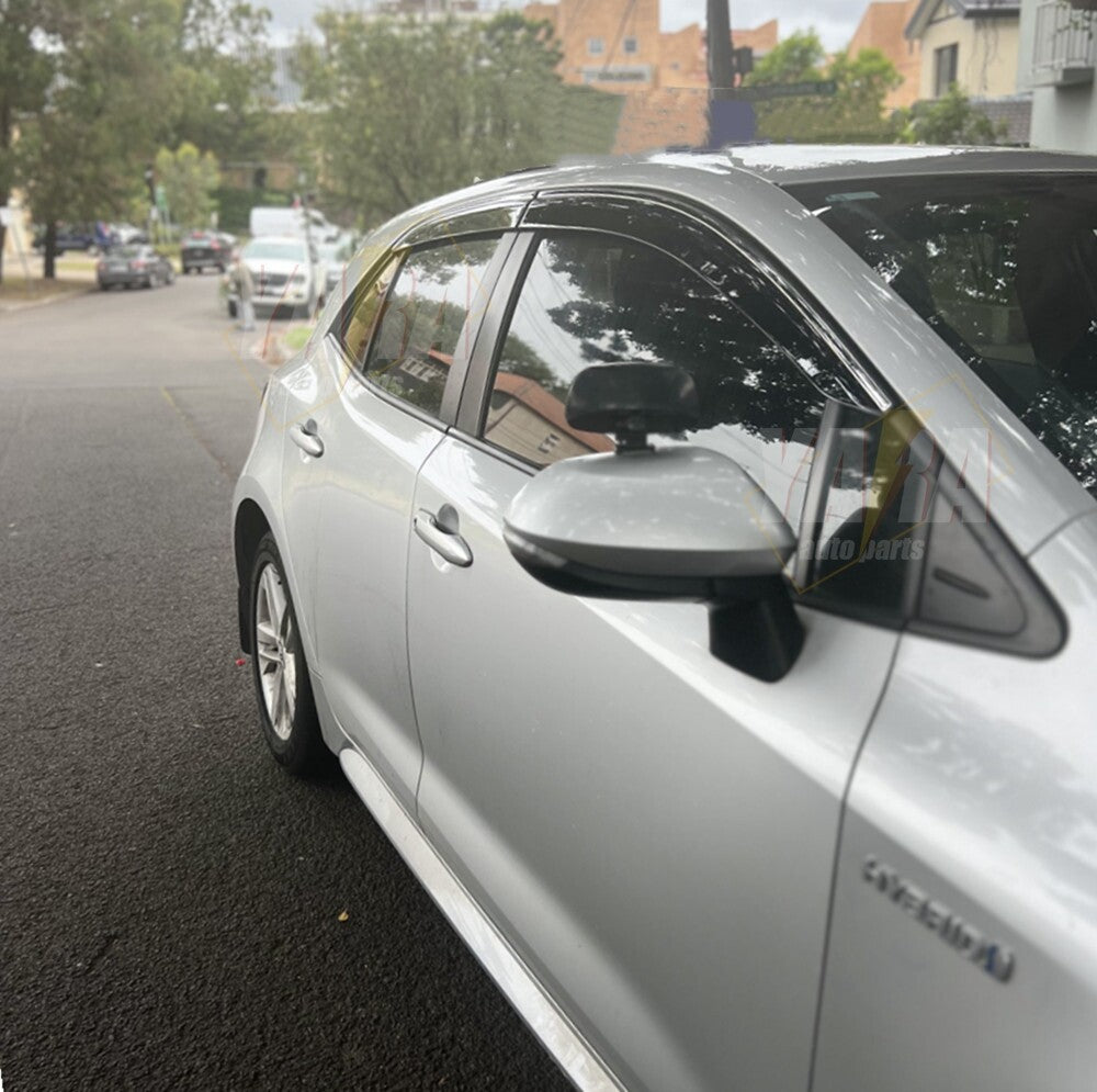 Injection Weather shields for Toyota Corolla Hatchback 2019+ 3D Stainless trims