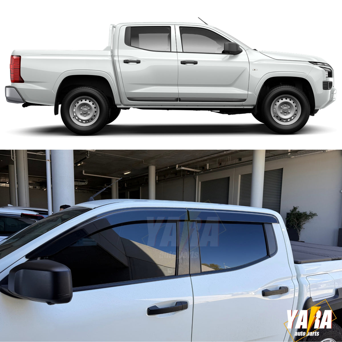 Premium Injection Weather Shields For Mitsubishi Triton MV 2024+ 4PCS
