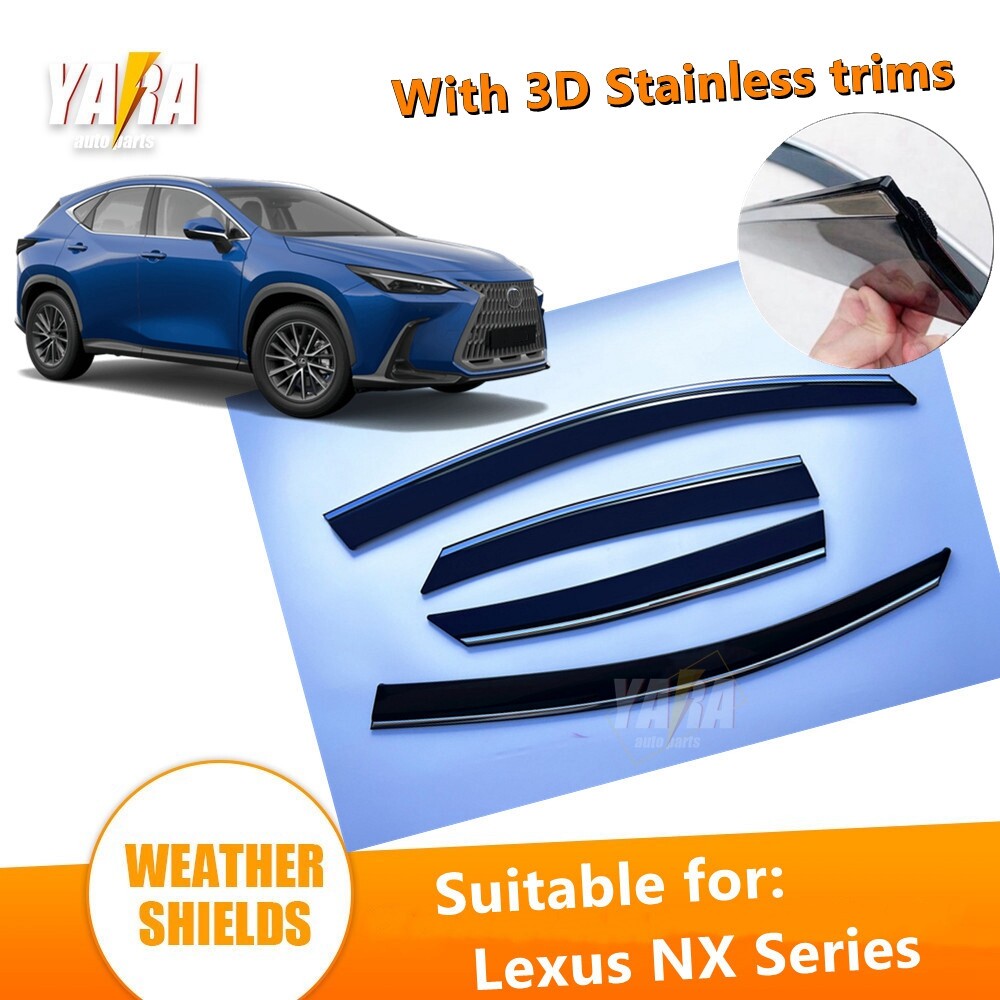 Injection Stainless Weather Shields Weathershields for Lexus NX Series 2022-On