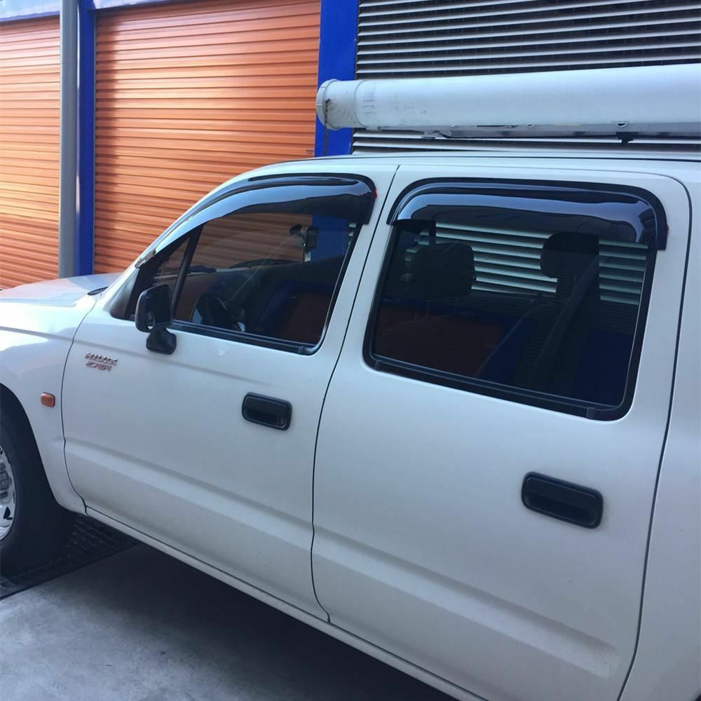 Premium Weather Shields Window Visors Suits for Hilux Dual Cab UTE 97-05 4pcs