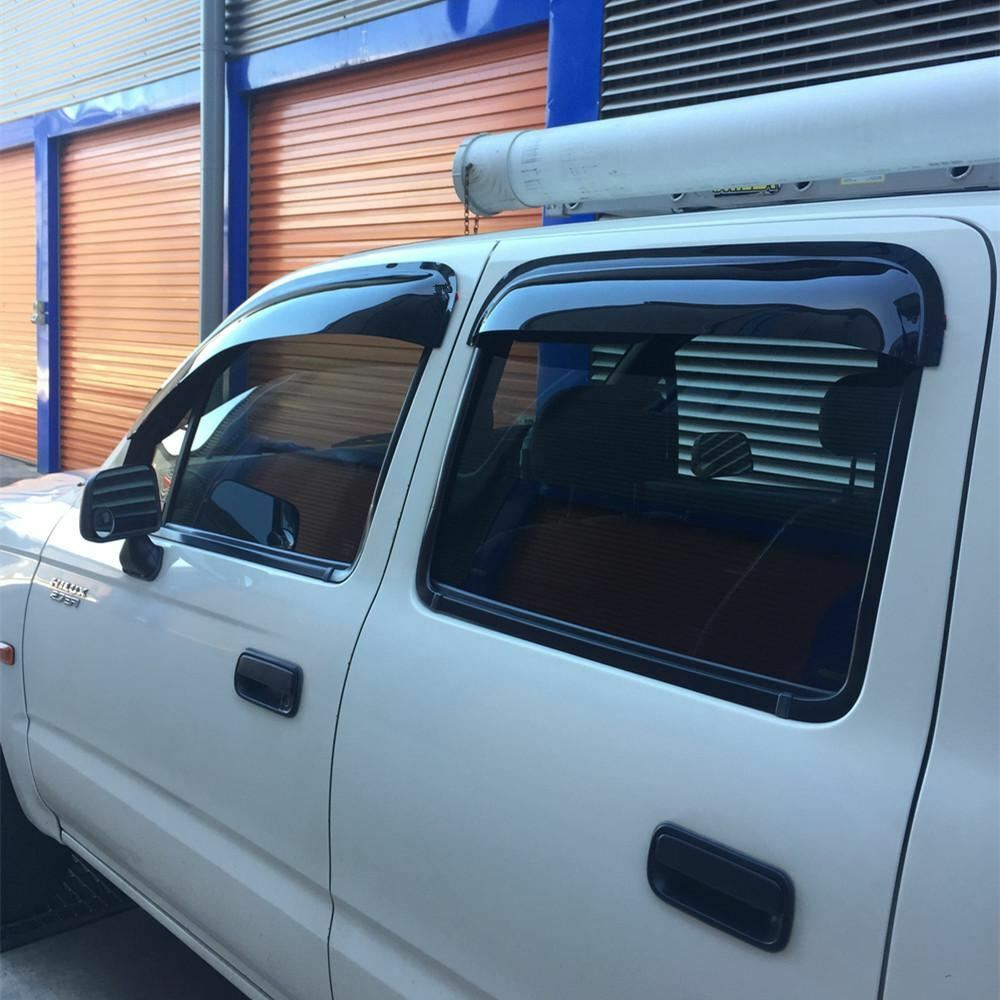 Premium Weather Shields Window Visors Suits for Hilux Dual Cab UTE 97-05 4pcs