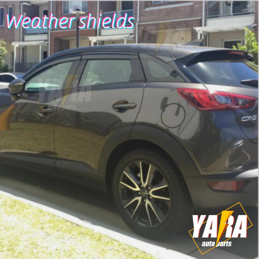 Weather shields Weathershield suitable for Mazda CX-3 CX3 2015-2025 tinted 4pcs