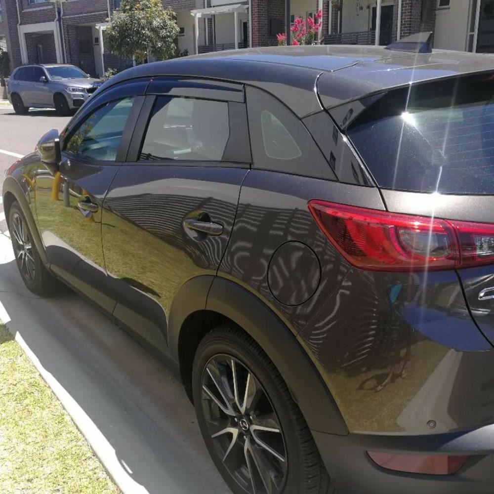 Weather shields Weathershield suitable for Mazda CX-3 CX3 2015-2025 tinted 4pcs