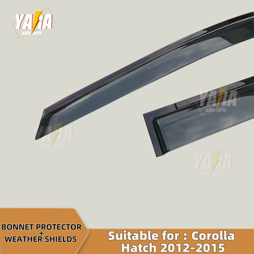 Bonnet Protector and Weathershields Suitable for Corolla Hatchback 2012-2015