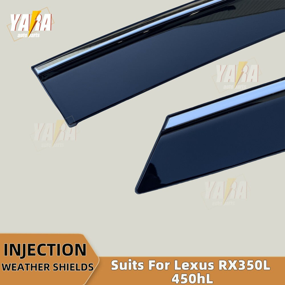 Weathershields with Stainless steel trims For Lexus RX350L 450hL 2018-2024 Long Wheelbase 7-Seater