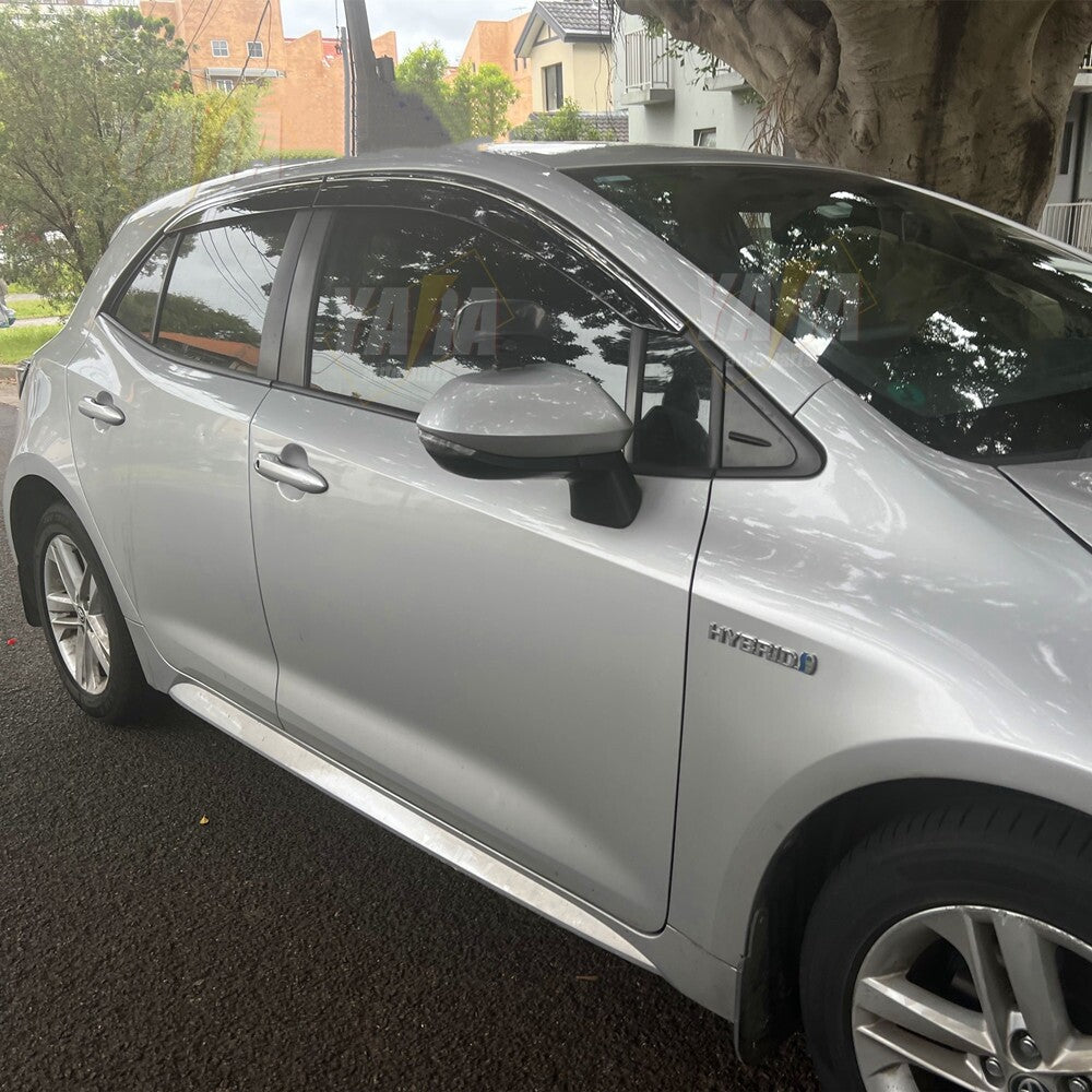 Injection Weather shields for Toyota Corolla Hatchback 2019+ 3D Stainless trims