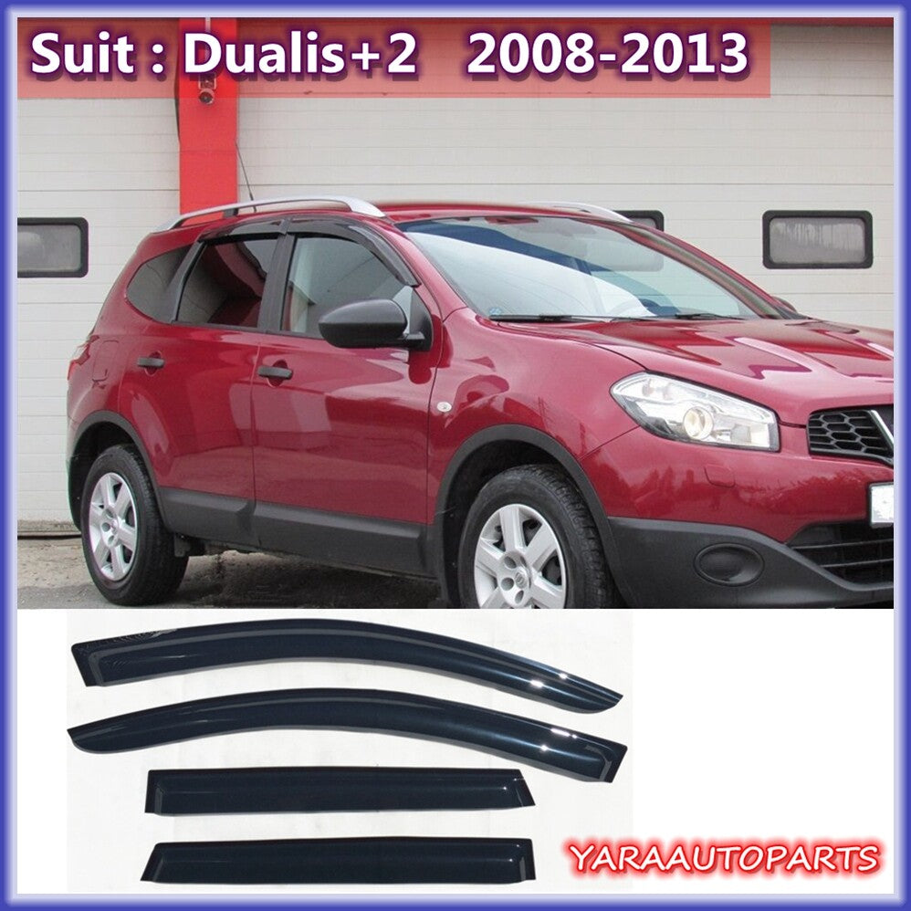 Premium Weather shields Weathershields suitable for Dualis+2  7 Passager 08-13