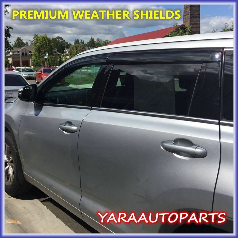 Premium Weather Shields Window Visors suitable for Kluger 2014-2018 4pcs